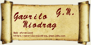 Gavrilo Miodrag vizit kartica